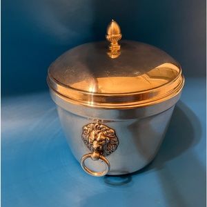 Vintage Thermos Ice Bucket with Lion Head handle